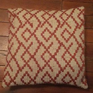 Cream and Orange Geometric Pillows